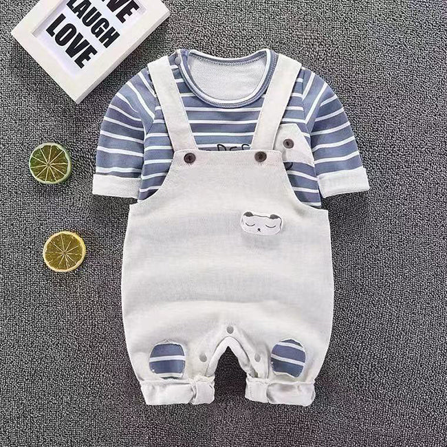 Boys Long Sleeved Dungaree Set