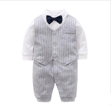 Load image into Gallery viewer, Baby Boy Formal Romper with Bow Tie
