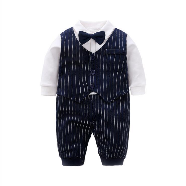 Baby Boy Formal Romper with Bow Tie