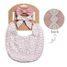 Load image into Gallery viewer, Reversible Boho Bib and Headband Set
