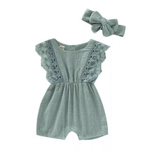 Load image into Gallery viewer, Everly Romper &amp; Headband Set
