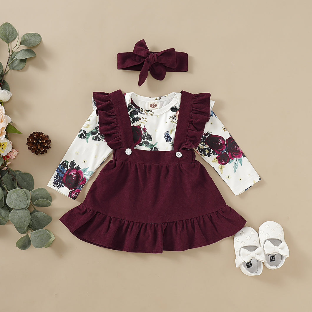 Floral 3-Piece Romper Set